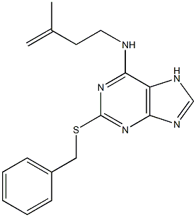 2-BENZYLTHIO-N6-ISOPENTENYLADENINE (2BS-iP) Struktur