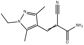 2-Propenamide,2-cyano-3-(1-ethyl-3,5-dimethyl-1H-pyrazol-4-yl)-(9CI) Struktur