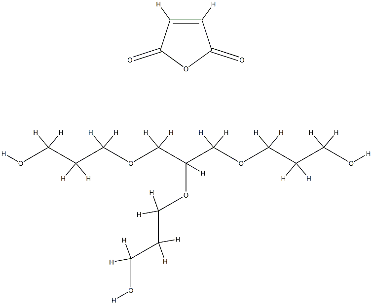 2,5-Furandione, polymer with α,α',α''- 1,2,3-propanetriyltris[ω-hydroxypoly[oxy(methyl -1,2-ethanediyl)]] Struktur