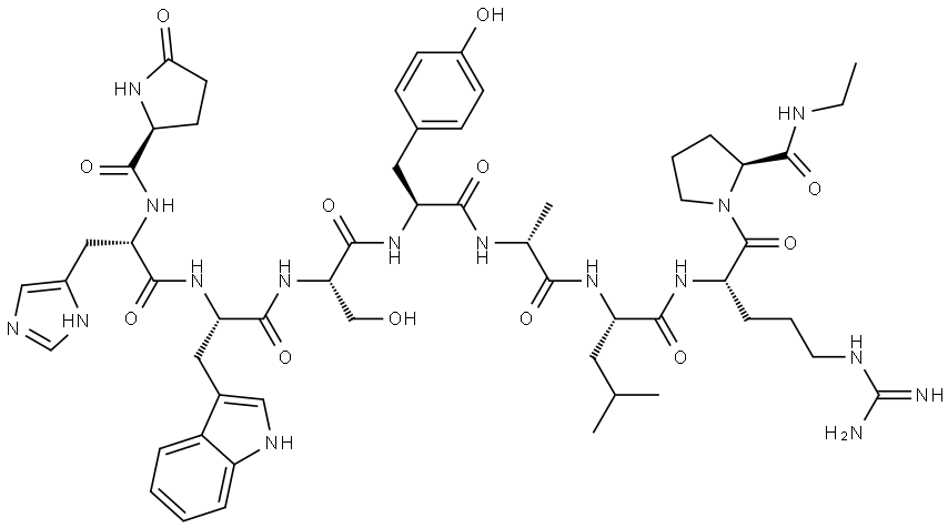 [des-gly10, d-ala6]-lh-rh ethylamide acetate hydrate