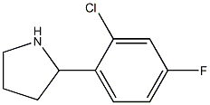 2-(2-chloro-4-fluorophenyl)pyrrolidine Struktur