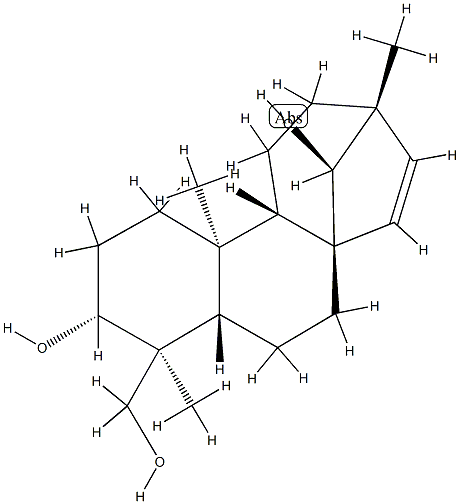 (4S,8R,13R,14S)-13-Methyl-17-norkaur-15-ene-3α,14,18-triol Struktur