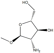 Methyl 2-amino-2-deoxy-α-D-arabinofuranoside Struktur