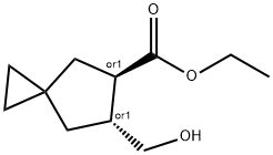 Spiro[2.4]heptane-5-carboxylic acid, 6-(hydroxymethyl)-, ethyl ester, (5R,6R)-rel- (9CI) Struktur