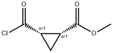 Cyclopropanecarboxylic acid, 2-(chlorocarbonyl)-, methyl ester, (1R,2S)-rel- (9CI) Struktur