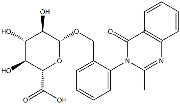 2'-hydroxymethylmethaqualone glucuronide Struktur