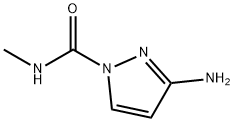 1H-Pyrazole-1-carboxamide,3-amino-N-methyl-(9CI) Struktur