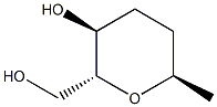 D-arabino-Heptitol, 2,6-anhydro-1,3,4-trideoxy- (9CI) Struktur