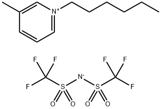 1-Hexyl-3-methyl-pyridinium 1,1,1-trifluoro-N-[(trifluoromethyl)sulfonyl]methanesulfonamide Struktur