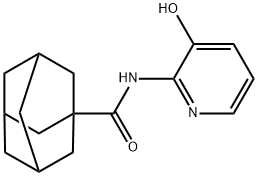 N-(3-hydroxy-2-pyridinyl)-1-adamantanecarboxamide Struktur