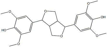 4,4'-[(1R,3aβ,6aβ)-テトラヒドロ-1H,3H-フロ[3,4-c]フラン-1α,4α-ジイル]ビス(2,6-ジメトキシフェノール) 化學(xué)構(gòu)造式