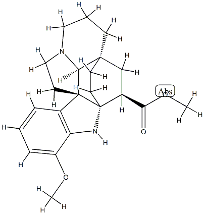 (2α,5α)-17-Methoxyaspidofractinine-3β-carboxylic acid methyl ester Struktur