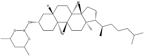 2-[(5α-Cholestan-3β-yl)oxy]-4,6-dimethyl-1,3,2-dioxaborinane Struktur