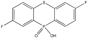 2,7-Difluoro-10-hydroxy-10H-phenothiaphosphine 10-oxide Struktur