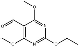 5-Pyrimidinecarboxaldehyde,2-ethoxy-4,6-dimethoxy-(9CI) Struktur