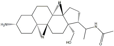 N-(3β-Amino-18-hydroxypregnan-20-yl)acetamide Struktur