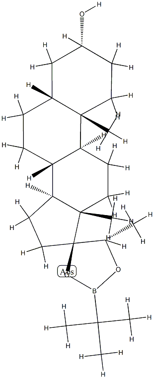 (17S,20S)-17,20-[(tert-Butylboranediyl)bis(oxy)]-5β-pregnan-3α-ol Struktur