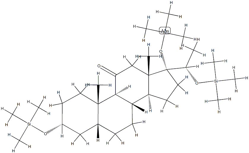 (20S)-3α,17,20-Tris[(trimethylsilyl)oxy]-5β-pregnan-11-one Struktur