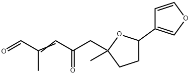 2-Methyl-4-oxo-5-(2,3,4,5-tetrahydro-5-methyl-2,3'-bifuran-5-yl)-2-pentenal Struktur