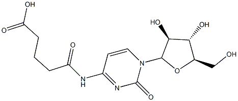 N(4)-(4-carboxybutyryl)-1-beta-arabinofuranosylcytosine Struktur