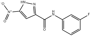 1H-Pyrazole-3-carboxamide,N-(3-fluorophenyl)-5-nitro-(9CI) Struktur