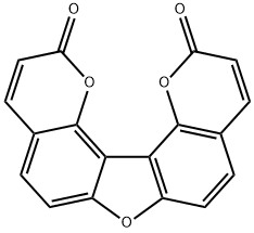 2H,12H-Furo[2,3-h:5,4-h']bis[1]benzopyran-2,12-dione Struktur