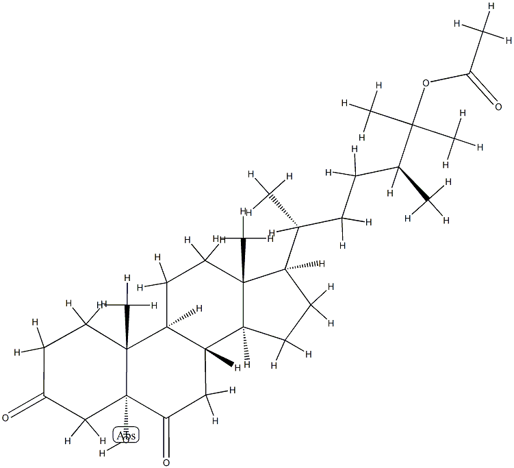 25-(Acetyloxy)-5-hydroxy-5α-ergostane-3,6-dione Struktur