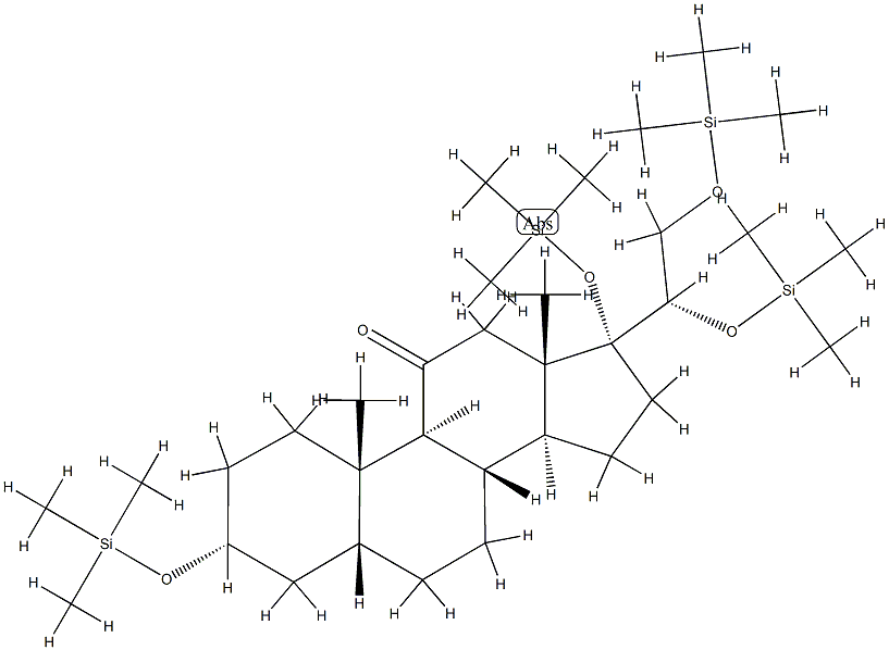 (20S)-3α,17,20,21-Tetrakis[(trimethylsilyl)oxy]-5β-pregnan-11-one Struktur