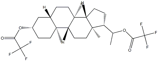 5α-Pregnane-3β,20-diol bis(trifluoroacetate) Struktur