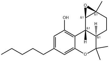 3H-Oxireno(3,4)benzo(1,2-C)(1)benzopyran-9-ol, 1A,2,3A,4,9B,9C-hexahydro-1A,4,4-trimethyl-7-pentyl-, (1aalpha,3aalpha,9bbeta)- Struktur