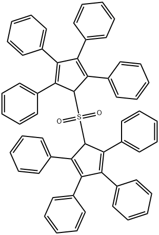 1,1',1'',1''',1'''',1''''',1'''''',1'''''''-(Sulfonyldi-1,3-cyclopentadiene-5,1,2,3,4-pentyl)octakisbenzene Struktur