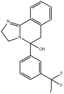 2,3,5,6-Tetrahydro-5-(α,α,α-trifluoro-m-tolyl)imidazo[2,1-a]isoquinolin-5-ol Struktur