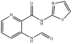 2-Pyridinecarboxamide,3-(formylamino)-N-2-thiazolyl-(9CI) Struktur