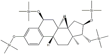 [[Estra-1,3,5(10)-triene-3,6α,16α,17β-tetryl]tetra(oxy)]tetrakis(trimethylsilane) Struktur