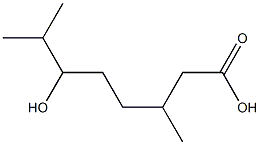 6-HYDROXY-3,7-DIMETHYLOCTANOICACID Struktur