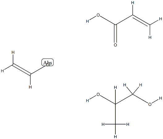 2-Propenoic acid, monoester with 1,2-propanediol, polymer with chloroethene Struktur