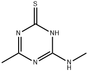 1,3,5-Triazine-2(1H)-thione,4-methyl-6-(methylamino)-(9CI) Struktur