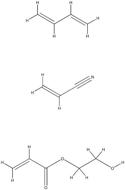 2-Propenoic acid, 2-hydroxyethyl ester, polymer with 1,3-butadiene and 2-propenenitrile Struktur