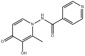 4-Pyridinecarboxamide,N-(3-hydroxy-2-methyl-4-oxo-1(4H)-pyridinyl)-(9CI) Struktur