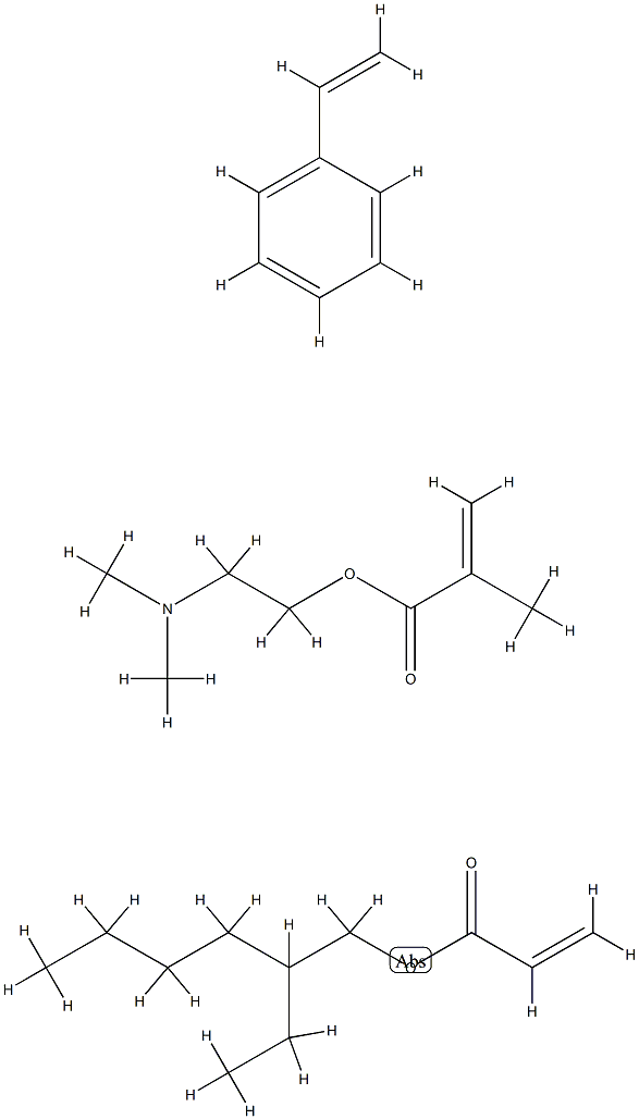 2-Propenoic acid, 2-methyl-, 2-(dimethylamino)ethyl ester, polymer with ethenylbenzene and 2-ethylhexyl 2-propenoate Struktur