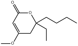 2H-Pyran-2-one,6-butyl-6-ethyl-5,6-dihydro-4-methoxy-(9CI) Struktur