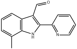 1H-Indole-3-carboxaldehyde,7-methyl-2-(2-pyridinyl)-(9CI) Struktur