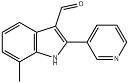 1H-Indole-3-carboxaldehyde,7-methyl-2-(3-pyridinyl)-(9CI) Struktur