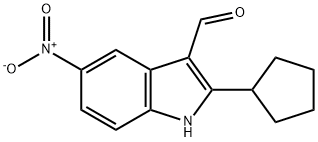 1H-Indole-3-carboxaldehyde,2-cyclopentyl-5-nitro-(9CI) Struktur