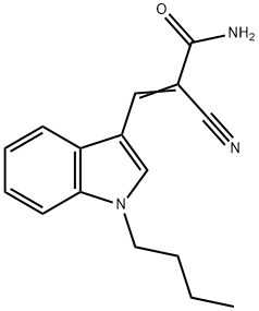 2-Propenamide,3-(1-butyl-1H-indol-3-yl)-2-cyano-(9CI) Struktur