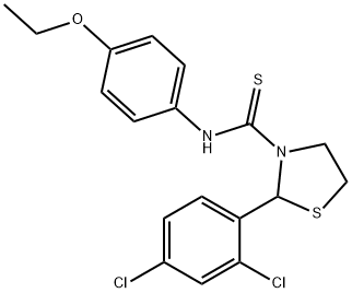 3-Thiazolidinecarbothioamide,2-(2,4-dichlorophenyl)-N-(4-ethoxyphenyl)-(9CI) Struktur