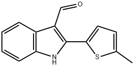 1H-Indole-3-carboxaldehyde,2-(5-methyl-2-thienyl)-(9CI) Struktur