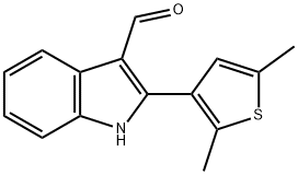 1H-Indole-3-carboxaldehyde,2-(2,5-dimethyl-3-thienyl)-(9CI) Struktur