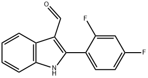 1H-Indole-3-carboxaldehyde,2-(2,4-difluorophenyl)-(9CI) Struktur