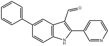 1H-Indole-3-carboxaldehyde,5-phenyl-2-(3-pyridinyl)-(9CI) Struktur